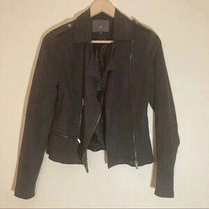 Ichi faux suede  brown moto jacket